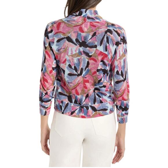 Nic+Zoe Firework Foliage Bolero Cardigan M Floral Lightweight NWT - Picture 2 of 5